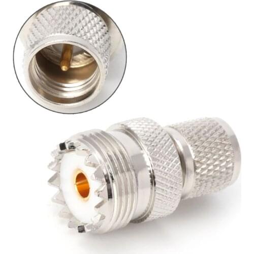Mini UHF Male To UHF Female Jack Straight RF Connector Coaxial Converter Adapter