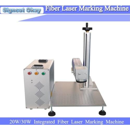JIN ZHI YIN factory direct sale 20W 30W portable mini optical fiber laser marking machine price for sale