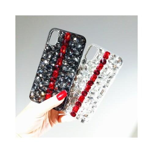 LaMaDiaa Bling Lovely Crystal Diamonds Rhinestone 3D Stones Phone Case Cover For Iphone X XS XR MAX For Iphone 6 6S 7 8 Plus