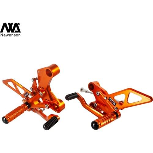 Motorcycle Adjustable Rearset CNC Aluminum Brake Gear Shift Pedals Footrest Relocation Kit for Duke 790 2018-2020