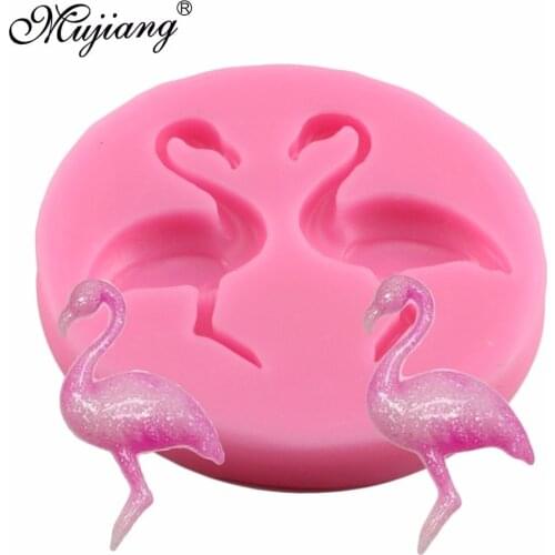 Mujiang Flamingos Silicone Mold Baking Unicorn Party Cupcake Fondant Cake Decorating Tools Jelly Candy Chocolate Gumpaste Mould