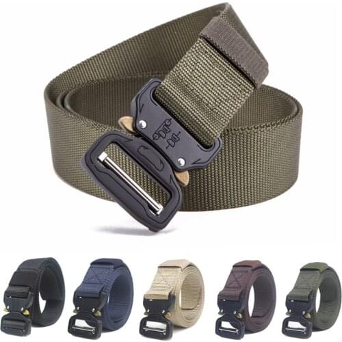 125cm Length Men Military Combat Belt Heavy Duty Tactical Waist Support Waist Belt Emergency Survival Waist Straps