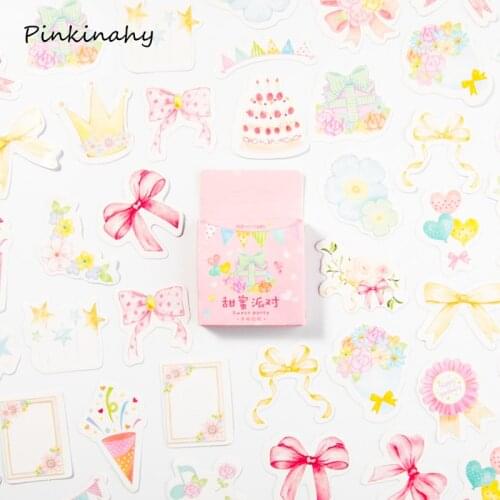 Sweet Party Serise Decorative Journal Stickers set Adhesive Stickers DIY Decoration Diary Stationery Kawaii Sticker HT014