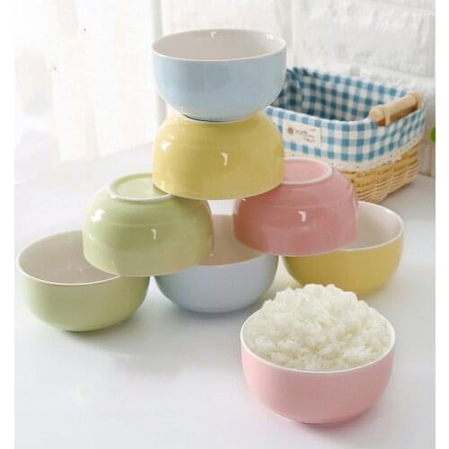 Ceramic bowl set home eating bowl Japanese rice bowl 4 set small dining ceramic bowl bone china soup bowl