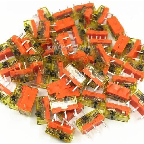 200Pcs New TTC dustproof gold mouse micro switch 3pin gold alloy contact 0.78N 80 million click life computer mouse button