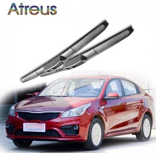 Atreus High Quality Long Life Rubber Front Wiper Blades For Kia Rio 3 4 2 DC JB UB 2000-2017 Windscreen Original Accessories
