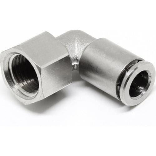 1/8" 1/4" 3/8" 1/2" BSP Female x Tube 4/6/8/10/12mm Pneumatic Brass Elbow Push In Quick Release Air Fitting