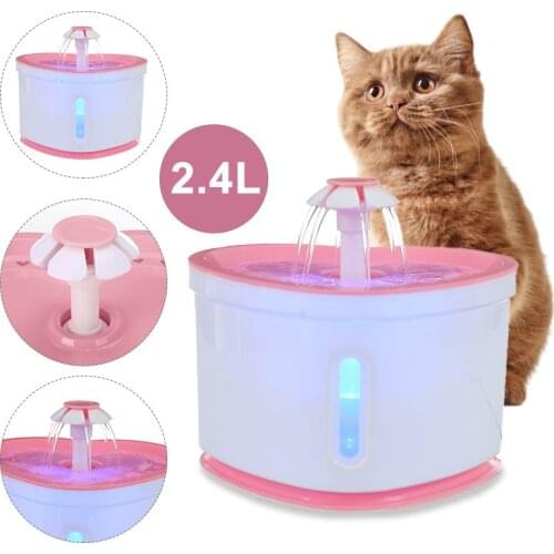 2.4L Cat Water Fountain Dog Drinking Bowl Pet USB Automatic Water Dispenser Super Quiet Drinker Auto Feeder