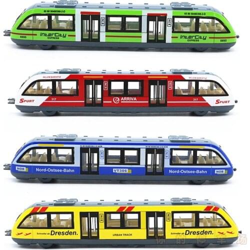 Sale High simulation rail car,1:50 alloy pull back Subway model, light rail,metal toy cars,free shipping