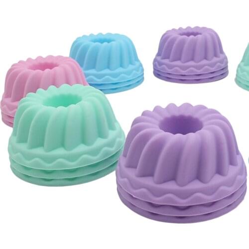 12Pcs/Set Silicone Cake Cup Mold 3D Halloween Pumpkin Shape Cake Cup Muffin Cupcake Kitchen Bakeware Maker DIY Cake Decor Tools