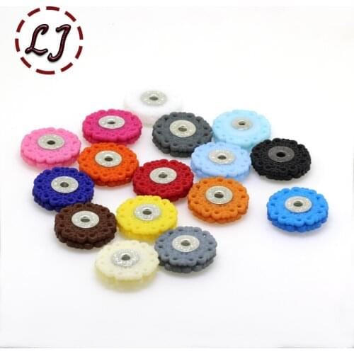 New high quality 30pcs/lot colorful 18mm 23mm plastic nylon flower dyed Snap Fasteners Press Button Stud sewing accessory DIY