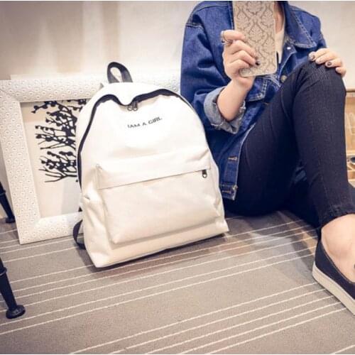 Woman Man Bag Unisex Canvas Rucksack Backpack Book Shoulder mochila mujer school bags for teenage girls Boys zaino donna