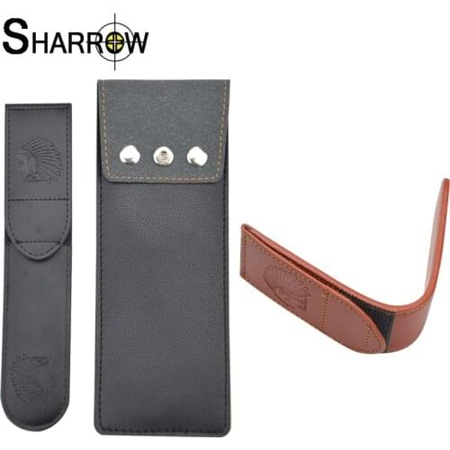 1set Archery Bow Holder Waist Hook Hanging Accessories Genuine Leather for Recurve/Traditional Bow Universal Shooting Hunting