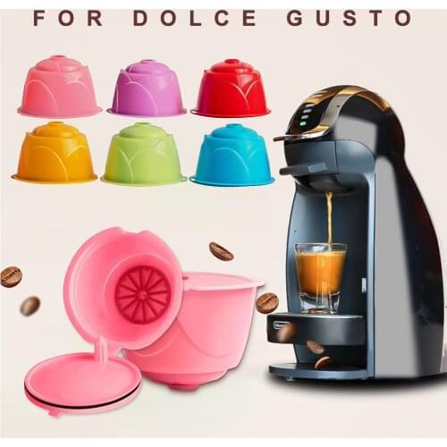 1Pc Colorful Coffee Filter Cup Reusable Coffee Capsule For all Dolce Gusto machine Coffee Filters Baskets Capsules Coffeeware