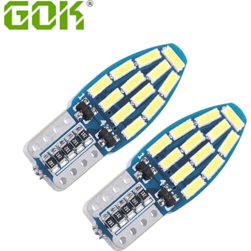 100pcs Auto T10 led canbus w5w Led t10 24smd 4014 led Car Smd Light led 194 t10 24smd canbus led Bulb No Obc Error led for car