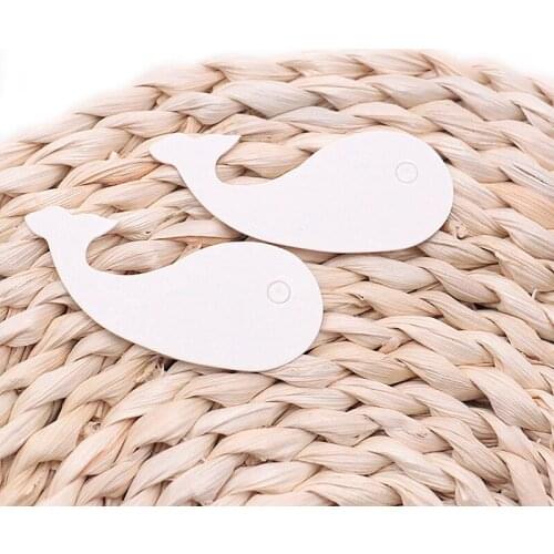 100pcs Handmade With Love Jewelry Cards Necklace/Earring/Hairpin/Pendant Packing Cards Jewelry Displays Cards Black White Brown