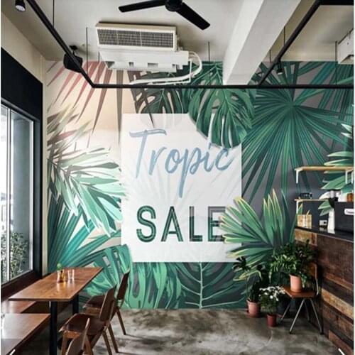 3D Nordic Hand Painting Tropical Banana Leaves Wall Murals for Bedroom Art Wall Mural Wall Papers Roll Printed Photo Wallpapers