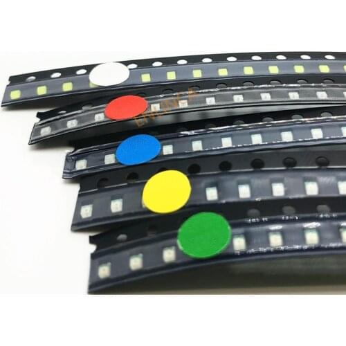 5 x 20pcs/Color=100pcs New 1206 0805 0603 Red/Green/Blue/White/Yellow SMD LED kit