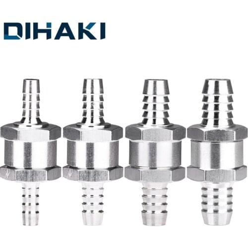 6/8/10/12mm Fuel Non Return Check Valve Aluminium Alloy One Way Fit Carburettor 4 Size Fuel Check Valve For Automotive Marine