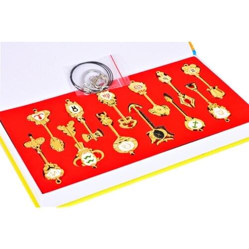 Anime Fairy Tail Lucy 12 metal figure keychain keyring pendant set suit box toy gifts