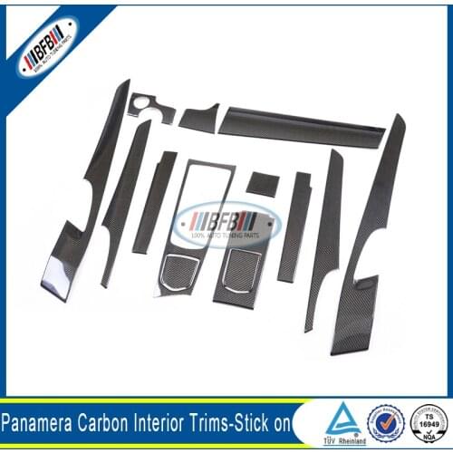Auto Accessories 14PCS Carbon Fiber Car Interior Kit Cover Trim For Paramera 2014-2016