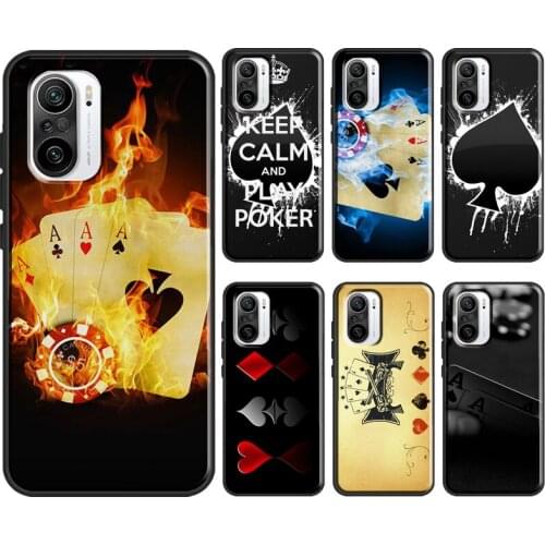 Spades Poker Play Cards Ace Art For POCO F3 M3 X3 Pro Phone Case For Xiaomi Mi 11 A1 A2 A3 10T 9T Mi Note 10 Lite Coque