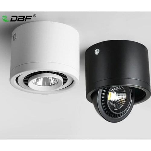 [DBF]360 Degrees Rotatable Dimmable Surface Downlight 5W 7W 9W 15W Ceiling Spot Lights for Home Living room Background Wall