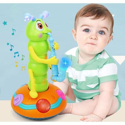 Electric Singing Dancing Worm Childrens Musical Toys Universal Rotation Toys For Children Educational Baby Phone Toy
