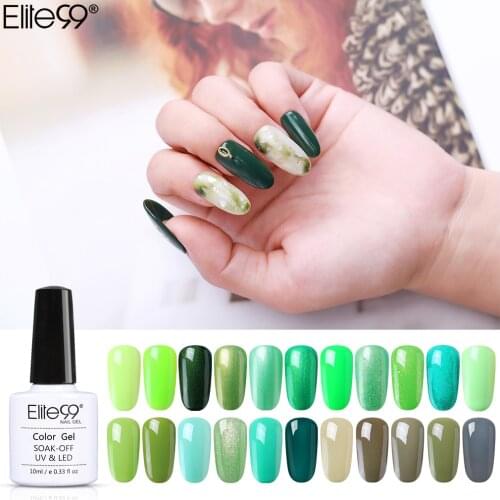 Elite99 Green Color Nail Gel Polish For Manicure Hybrid Varnishes Soak Off UV Gel Polish Nail Art Semi Permanent Gel Lacquer