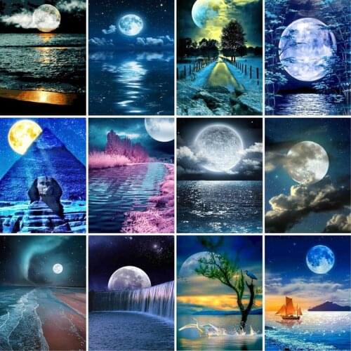 GATYZTORY Mountains Rivers Scenery Painting By Numbers For Adults 60x75cm Framed Diy Gift Acrylic Canvas Home Wall Decor Art