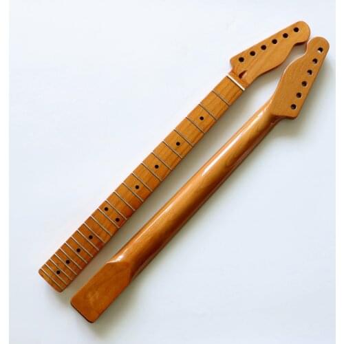 New F 22 Fret TL Canadian Roasted Maple Electric Guitar Neck and Stem Natural Nitro Lacquer Gloss