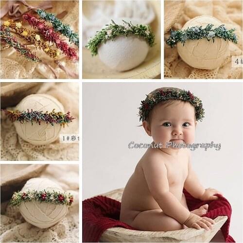 Coconut Newborn Photography Props Baby Headband full-moon baby headwear Infantil Photo Shoot Accessories Handmade Baby Headdress