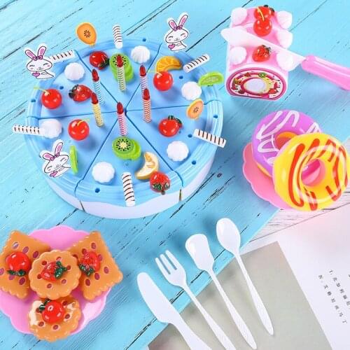 Puzzle Cut To See Cake Toys Cut Fruits Girl Children Play House Kitchen Toy Big Set Educational Toys Simulation Kitchen Waste