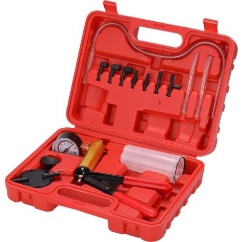KKMOON Car Auto Hand Held Vacuum Pressure Pump Brake Bleeder Adaptor Fluid Reservoir Tester Vacuum Bleeding Test Kits Tool Kit