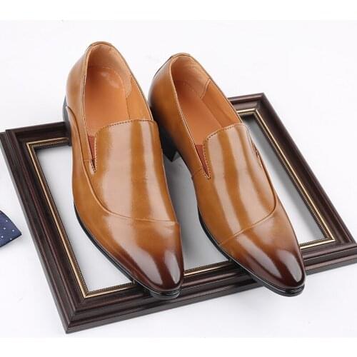 Leather Dress Shoes Men Shoes for Offical Business Casual Shoes Gentleman Formal Shoes for Wedding Party