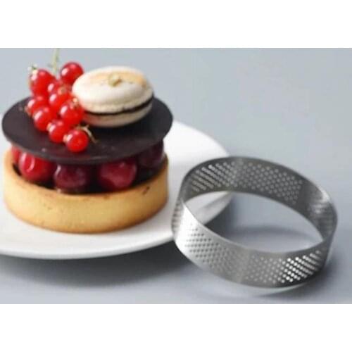 Tart Circle Mold Corrosion Resistance Hollow-out design Reusable French Mousse Cake Baking Ring Stainless Mousse Mould