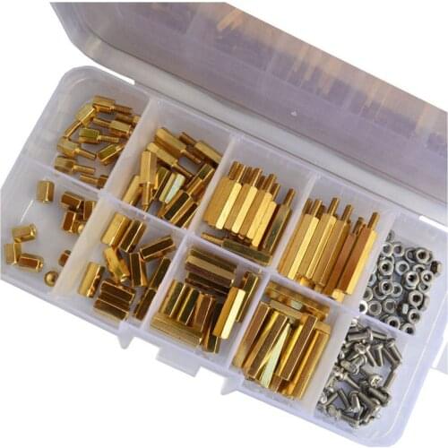 M3 Male-Female Hex Brass Standoff Bolt Screw Nut Motherboard Assortment Kit Mount 120Pcs