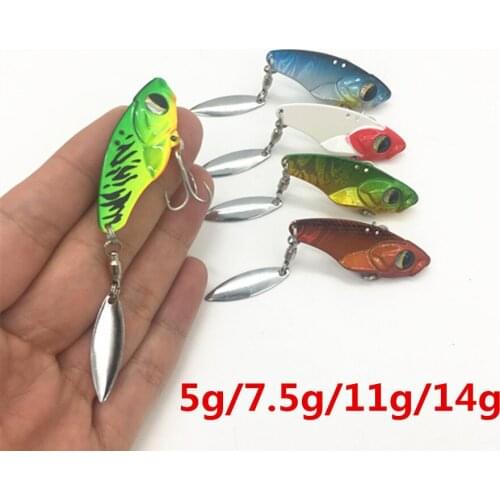 Crank Metal Vibration Spinner Spoon Lures Metal Fishing Vib Blade Sequins Lure Sinking Vibrator Bass CrankBait Lead Fish