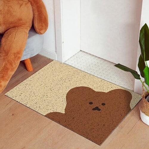 Say Hi Cute Bear Home Door Mat Carpet Living Room Hallway Custom Mat Carpet PVC Anti-slip Corridor Bath Kitchen Entrance Doormat