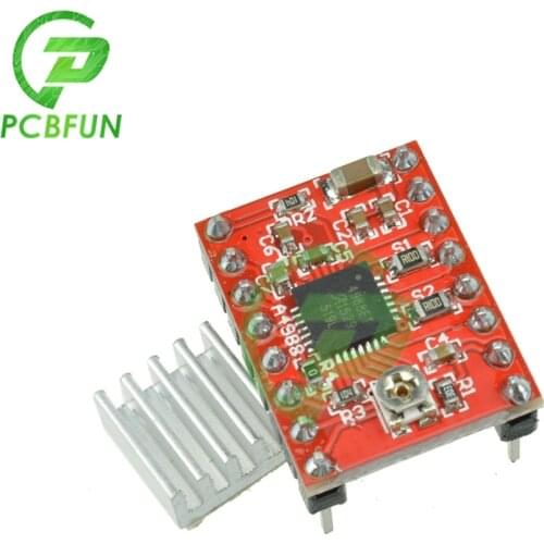 5PCS A4988 module for HR4988 Bigtree A4988 Stepper Motor Driver Like DRV8825 A4988 Stepper Motor Driver Module With Heat Sink