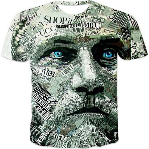 2021 new 3D printing pattern best-selling trendy mens fashionable street hip-hop T-shirt