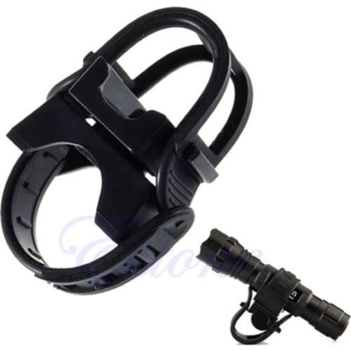 2021 New 360 Degree Cycling Bicycle Bike Mount Holder Black for LED Flashlight Torch Clip