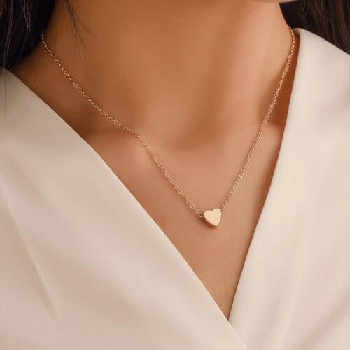 2021 New Heart Necklace Fashion Choker For Women Girl Golden Silver Color Cross Round Circle Design Collar Jewelry Dropsh
