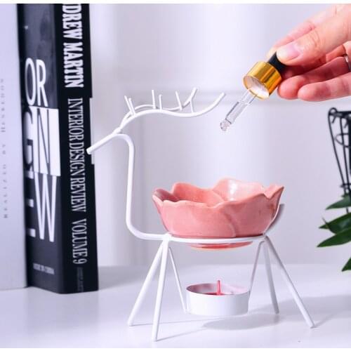 New Creative Deer Aroma Burners Iron Holders Cancel Aromatherapy Furnace Oild Burners Home Office Decor Gifts