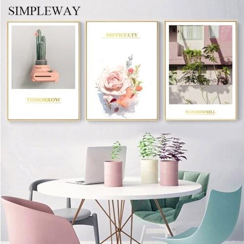 Landscape Flower Minimalist Canvas Poster Nordic Wall Art Print Canvas Painting Decorative Picture Scandinavian Home Decor