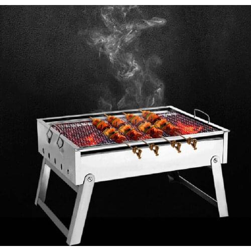 Useful Small BBQ Grill Folding Portable Charcoal Outdoor Camping Picnic Burner Folable Charcoal Camping Barbecue Oven 1.9kgE