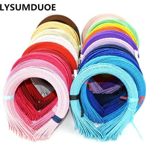 Korean Fashion Covered Hairbands Satin Headband Cute Hair Ribbon Hairband Solid Candy Color Headdress New Girls Hair Accessories