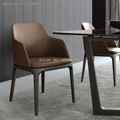 Simple modern dining chair home back chair cafe restaurant hotel designer chair negotiation chair