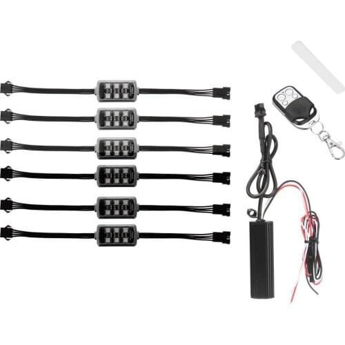 With wireless remote control decorative strip light kit smart brake light motorcycle car atmosphere light free bending