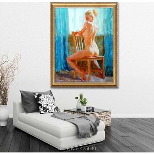 Sexy wall art Nude women Home Decoration Oil painting on Canvas Wall Pictures for living room paints Wall art Nude Girl Naked